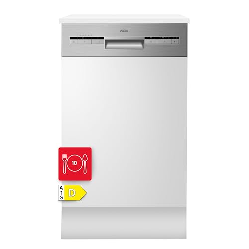Amica Teilintegrierter Geschirrspüler 45cm silber Aqua Stopp OpenDry Türöffnung