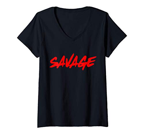 Womens Cool Savage V-Neck T-Shirt
