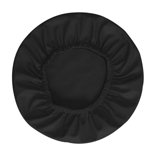 MOUNTTU Bar Stool Covers, Waterproof PU Leather Round Cushion Covers with Elastic Edge, Bar Stool Slipcovers for Salon Hotel Home