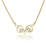 My Very Best Wise Owl Eye Necklace (Gold Plated Brass)