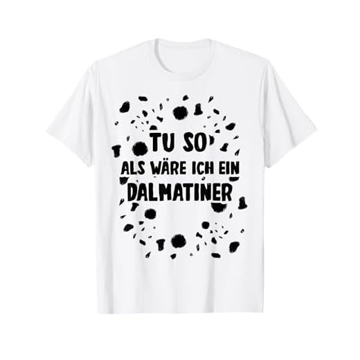 Lustiges Kostüme & Verkleidungen Dalmatiner Kostüm T-Shirt, Weiß, Kleines, Kurzarm, Unisex Kinder und Erwachsene
