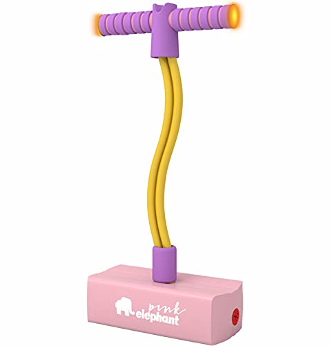 ALLCELE Pogo Stick for Kids with Light & Sound ,Foam Pogo Jumper for Boys & Girls - Best Gifts for Kids (Pink)