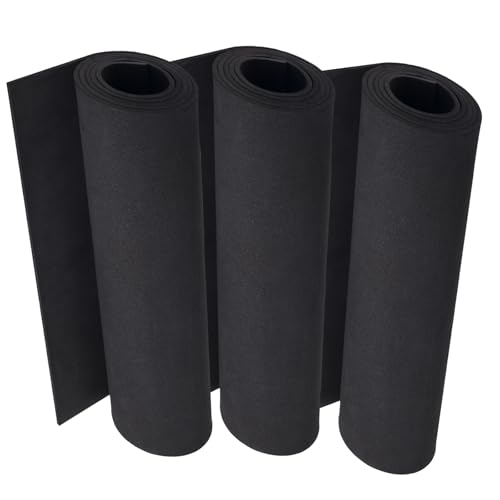 Image of 3-Pack Black Eva Foam Sheets roll, 3mm 13.9 inch x 59 inch Premium eva Craft Foam for Halloween Cosplay Costume by MEARCOOH