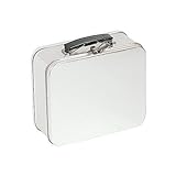 Metal Tin Lunch Box for Kids - White Blank Design for DIY Options - Vintage