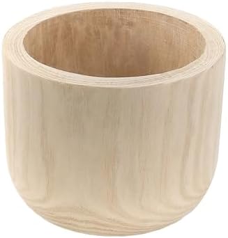 CYS EXCEL 8.25'' Natural Cylinder Planter Lightweight Natural Woo...