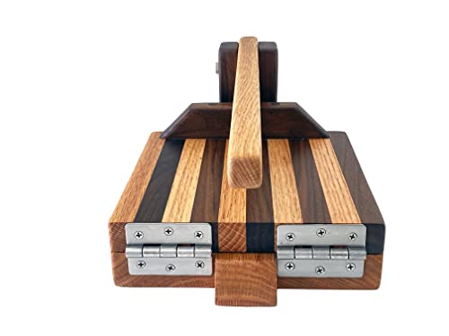Central Coast Woodworks Hardwood Tortilla Press - Red Oak & Walnut- 8 Inch #TOP2