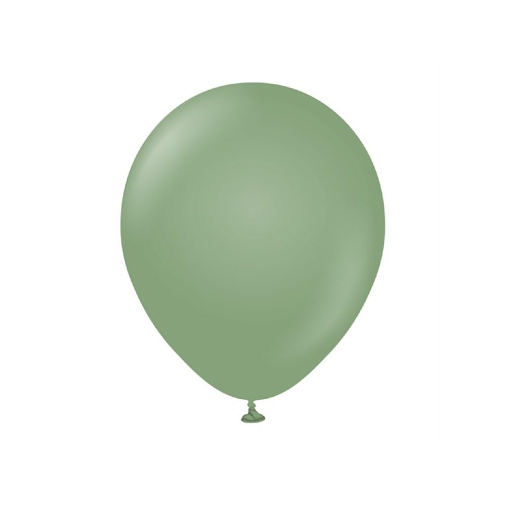 Kalisan Latex Retro Balloons (Pack of 100) (One Size) (Eucalyptus)