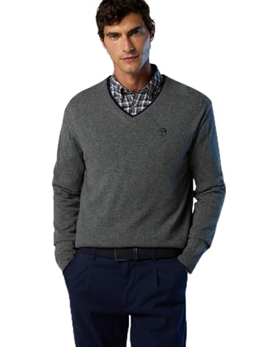 Pull col V North Sails gris foncé idéal pour vos sorties casual