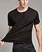 METWAY Mens Silk T Shirt Casual Short Sleeve Crew Neck MulberrySilk Tee Undershirt Super Soft/Breathable Workout Shirt Medium Black