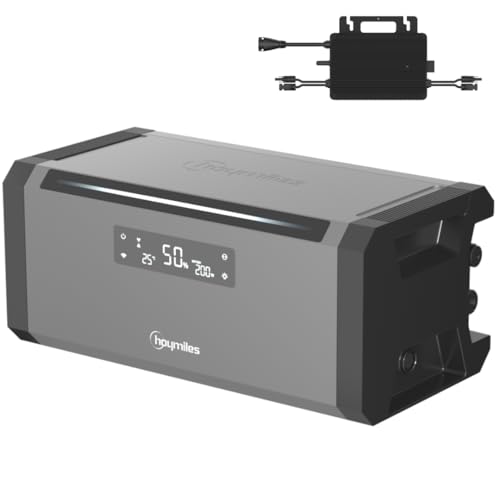 Hoymiles HiBattery AC 1,92 kWh Solarbatterie, Plug-and-Play Speicherlösung für Balkonkraftwerk & Photovoltaik, erweiterbar bis 11,52 kWh (0% nach §12 Abs. 3 UStG, 1x HiBattery AC + 1x HiFlow 800 Pro)