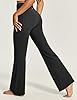 IUGA Yoga Pants Women Wide Leg High Waist Bootcut Workout Flare Leggings Tummy Control Work Dress Pants Women 4 Pockets Black #2