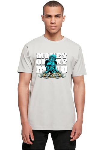 Mister Tee Mt3448-money On My Mind Tee T-Shirt, Lightasfalto, S Uomo