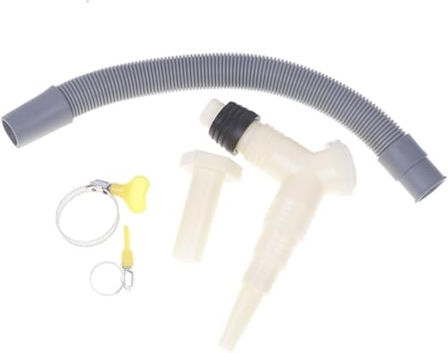 Drainage for Washing Machine and Dryer with Extended Drainage Hose, Drain T-Adapter, Drain Hose Accessory, 1ft Hose Length, Drum Push Button for