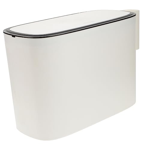 Caneca de basura rectangular blanca para baño 10 L