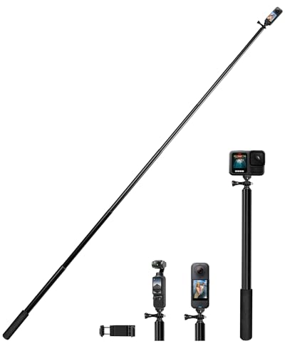 3m Selfie Stick Stativ aus Wasserdicht Aluminium ausziehbares Monopod Stativ für Insta 360 X5/X4/X3/ONE RS/X2 GoPro Hero DJI Osmo Action 5/4/2 Smartphones 42-300 cm mit Handyhalter & Tasche