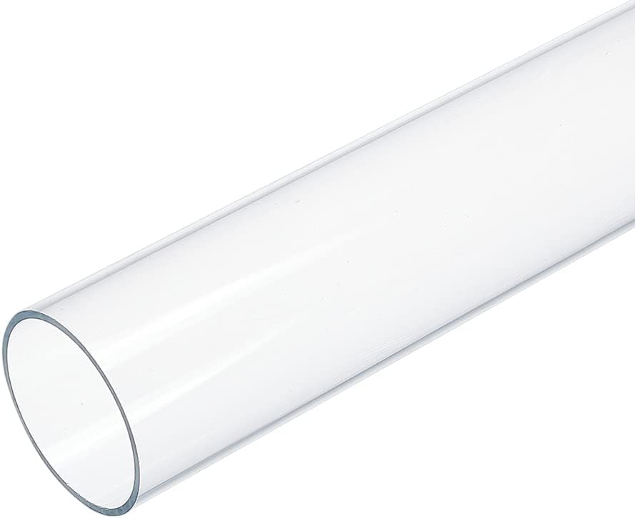 Tube rond en acrylique transparent 305x50mm pour maquettes et lampes
