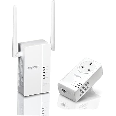 TRENDnet Wi-Fi Everywhere Powerline 1200 AV2 Dual-Band AC1200 Wireless Access Point Kit, Includes 1 x TPL-430AP and 1 x TPL-423E, White, TPL-430APK Cover