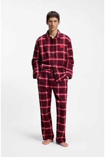 HUGO Pyjama en Coton Carreaux Louk Homme Ensemble Vêtement de Nuit