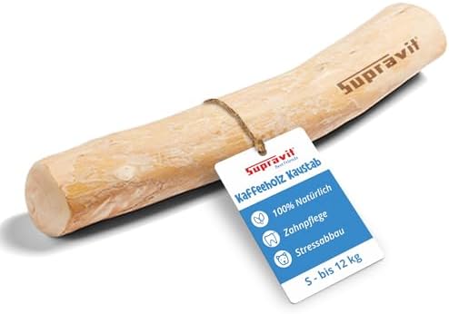 Supravit Natürlicher Kauknochen aus Kaffeeholz für Hunde S | | Mehr als ein Holzstäbchen - spannendes Hunde Kauspielzeug & langanhaltende Beschäftigung | Kaustab Kauholz