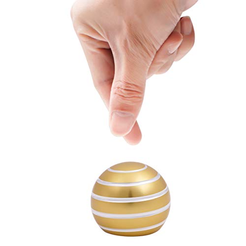 CNC-machined aluminum kinetic desk toy that spins up to 3 minutes with a hypnotic helix-groove optical illusion — genuinely mesmerizing for $7.