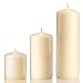 Light In The Dark Vanilla Pillar Candle Variety Set - 3 Vanilla Unscented Pillar Candles - Set Includes 3", 6" and 9" Candle