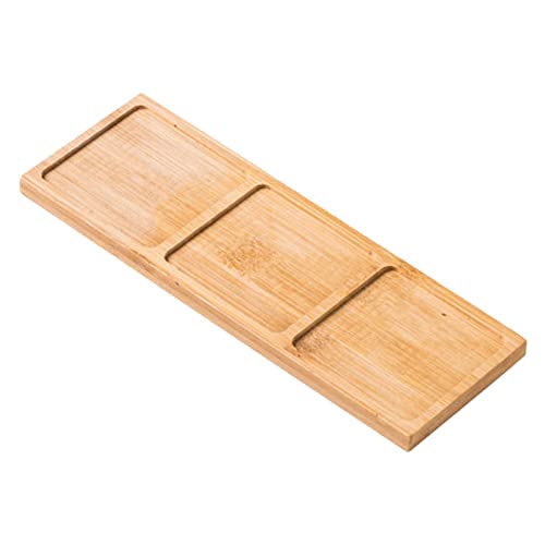 Bandeja de madera para baño Qectial organización rectangular B individual hogar 2