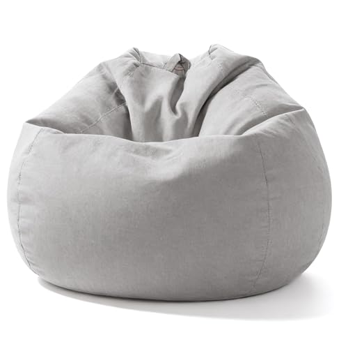 Aiire Puff con Relleno Incluido Moderno - Sillon Puf de Salon en Algodón Premium - Desenfundable y Lavable - Puffs Pera Redondos para Habitación Juvenil - Bean Bag Gamer [90x65]