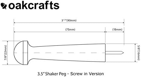 Birch Shaker Peg - Screw in Version 3.5" / 90mm (Pack of 10)