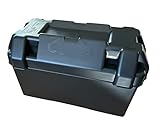 caja estanca bateria coche Caravana 85amp Ocio Batería sujección Caja Rojo