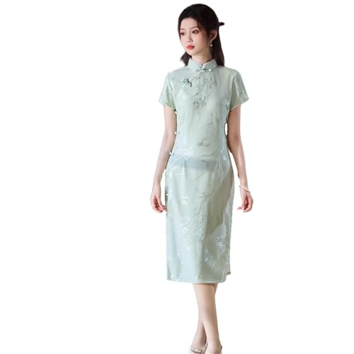 Robe Cheongsam style chinois de printemps pour jeune femme élégante