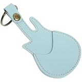 EPIGEIST レザー製ギターピック保護ケース キーホルダー付き 軽量で耐久性 ギターやウクレレ用ピック収納バッグ 損傷防止 携帯に便利な