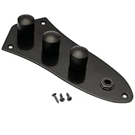 Fits J Bass Style guitar Made of metal alloy 50.1mm and 122.2mm mounting screws spacing Come with metal knobs,potentiometers,circuit set,mounting screws Package included: 1 pc Loaded Control Plate
