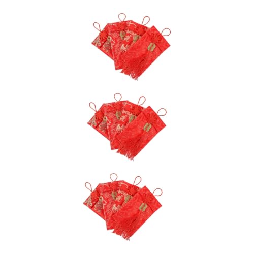 Enveloppes rouges Nouvel An chinois SHINEOFI pour mariage - Lot de 12 pièces