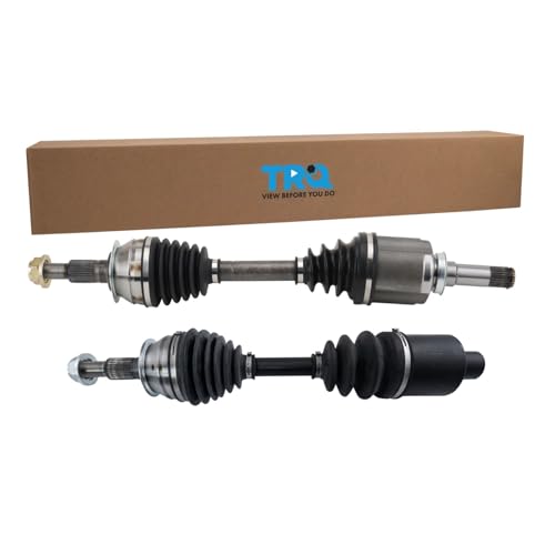 Image of TRQ Front Driver Side and Passenger Side CV Axle Assembly Set 2 Piece Compatible with 10-12 Chevrolet Equinox V6 3.0L 13-16 Equinox V6 3.6L FWD 10-12 GMC Terrain V6 3.0L 13-16 Terrain V6 3.6L FWD