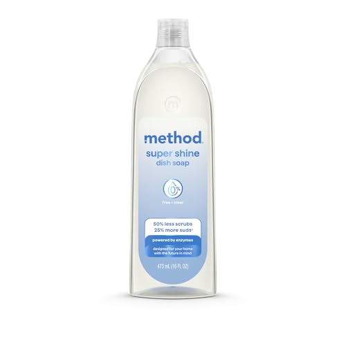 Method Super Shine Liquid Dish Soap, Powered by Enzymes, Fre...