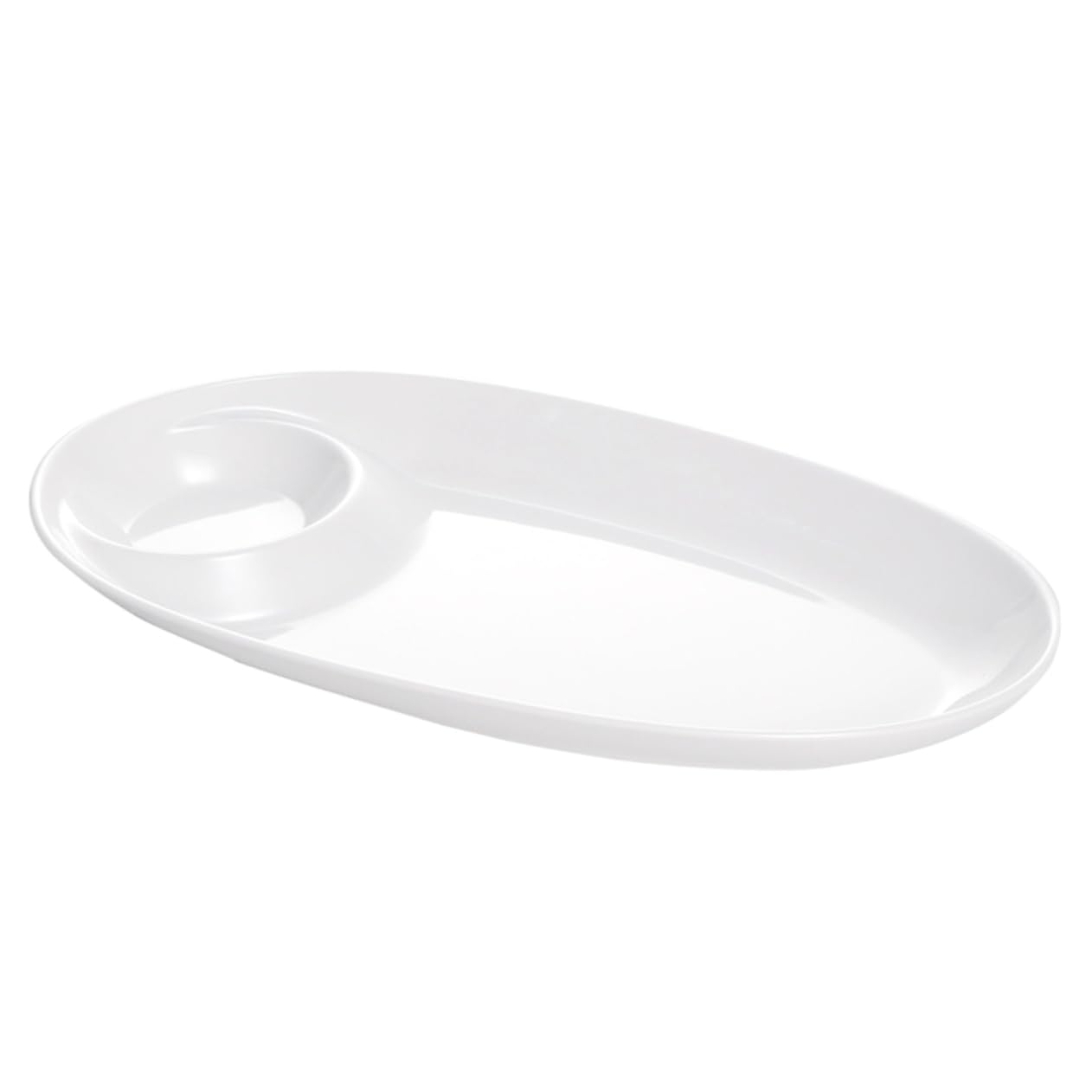 Ciieeo Ceramic Divided Dumpling Plate Simple Style Food Tray for Parties Buffets and Home Use Premium Kitchen Tableware for Appetizers Sushi and More