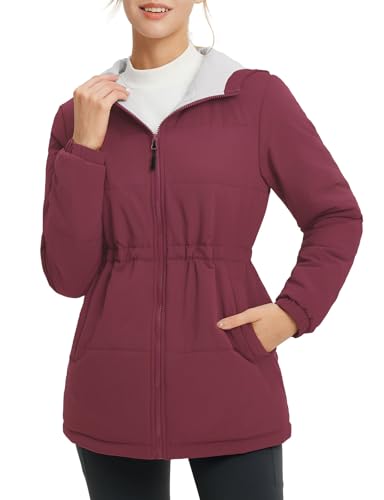 Veste de course femme baleaf isolante contre le froid hivernal avec col montant stretch
