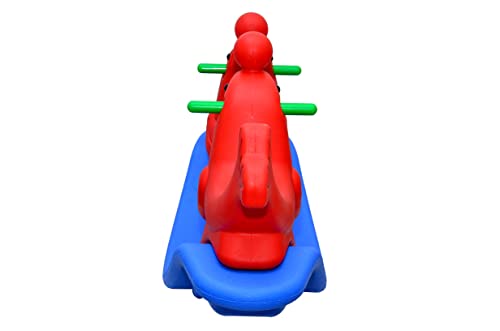 Image of Little Fingers Rocker for Kids - Plastic See Saw Ride on Toy - for Indoors and Outdoors - for Boys and Girls (110cm x 45cm x 40cm Color May Vary) (Dolphin 3 Way Rocker)