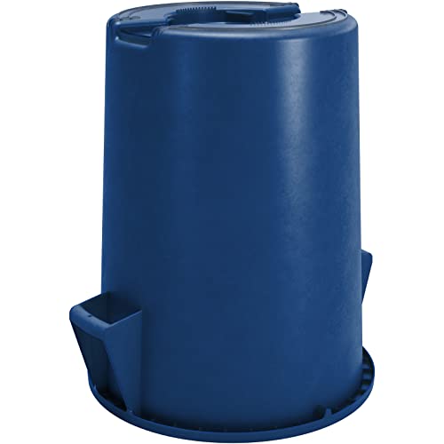 Image of SPARTA Bronco Round Waste Bin, Trash Can with Handles for Garbage or Recycling, 20 Gallon Capacity, Blue