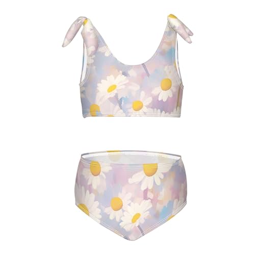 Daisy Girl 2 Piece Kids Bikini Set Quick-Dry Bathing Suit Swimming Suits Adjustable Strap