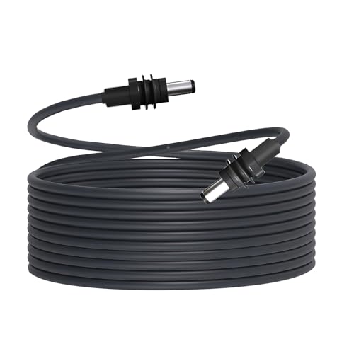 DC5521 Power Extension Cable for Starlink Mini 10FT 25FT 50FT 16AWG Waterproof DC 5521 Cord DC Male to Male Extension Cable for Starklink Mini Work with 20V/65W+ PD Source (Male to Male 10 FT)