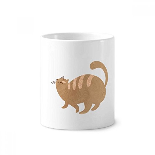 Porte-stylo chat aquarelle en céramique tasse blanche déco de bureau