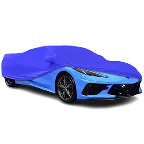 Ltdnb Custom Fit Indoor Full Car Cover Dust-Proof Protection Compatible With 2020-2023 Chevy Corvette C8 (Blue) #TOP1