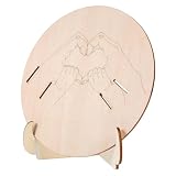 Kichvoe Holzschild mit eleganter Gravur und Halterung für Neugeborene, geeignet für Kinderzimmerdeko und Geburtsstation