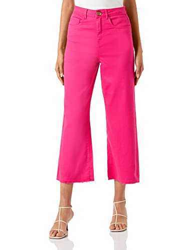 VERO MODA Damen Vmwild Kathy SHR Wide Crop Pants Hose, Pink Yarrow, M / 30L...