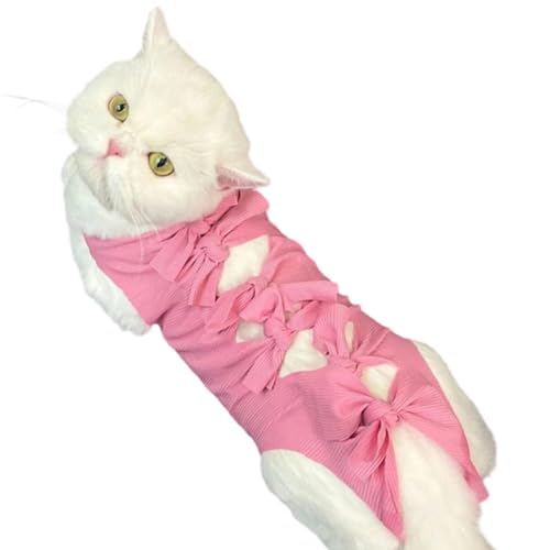 猫の外科的回復スーツ - 柔らかい保護服、通気性癒しの衣服|手術後の首輪コーンに代わるもの、子猫のネコや日常の創傷治癒に最適, 通気性メッシュデザインで設計されたこのスーツは