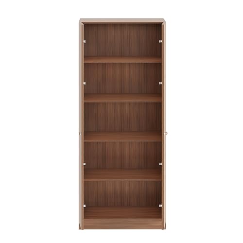Image of FURNEASER Fanciable Engineering Wood 2 Door Wardrobe Almirah for Clothes | Double Door Cabinet Closet Organizer | Multipurpose Cupboard for Bedroom Living Room | 60 x 42 x 180 CM (Exotic Teak)