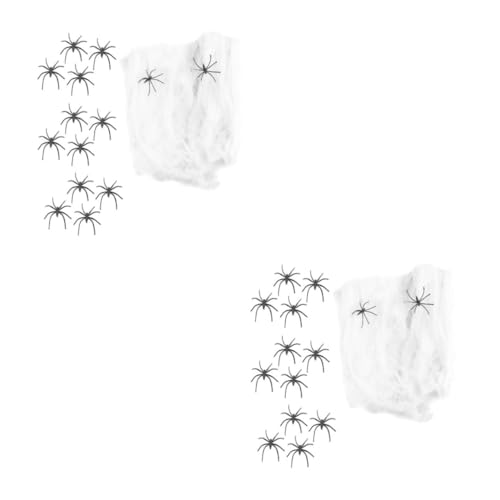 Toddmomy 2 Series Algodón De Araña De Decoración De Halloween Falso Aterrador Interior Arañas Halloween Aranhas Halloween Telaraña De Halloween Araña De Simulación 10 Paquetes*2