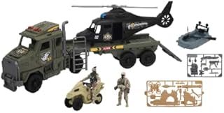 طائرة F35 مع دبابة وبرج مراقبة وسياج جسر وجنود مع إضاءة ليد وصوت قوي من جي تي جي تويز