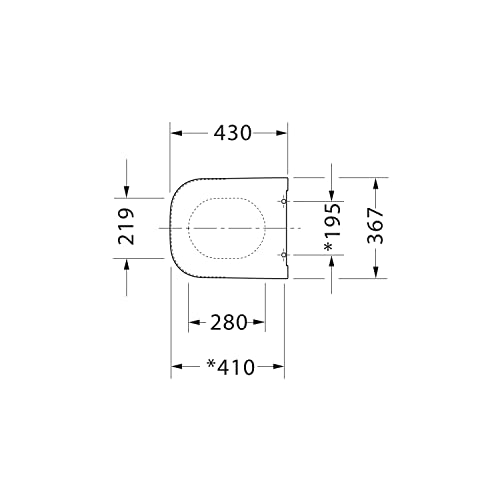 Duravit Toilet seat Happy D.2, Soft Close Toilet seat, Urea thermoset Toilet lid, Toilet Cover with Stainless Steel Hinges, White
